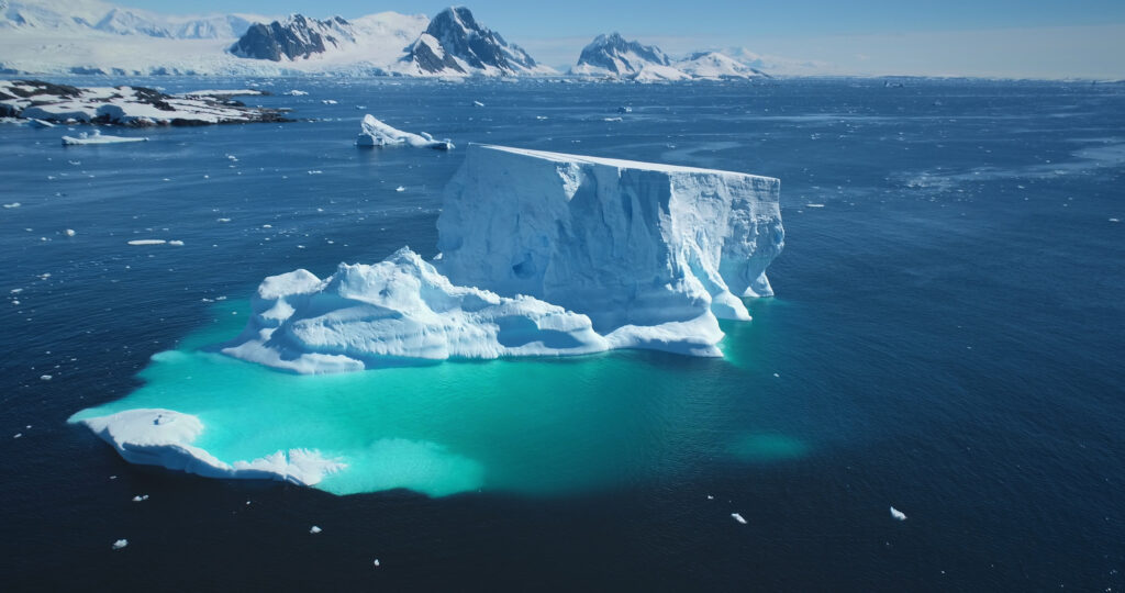 a giant iceberg in Antarctica