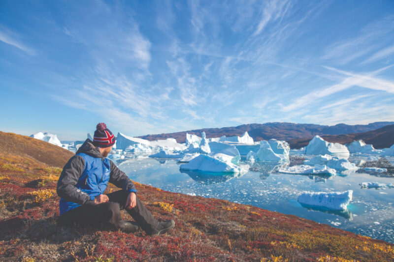 Guest in Greenland enjoying the scenery