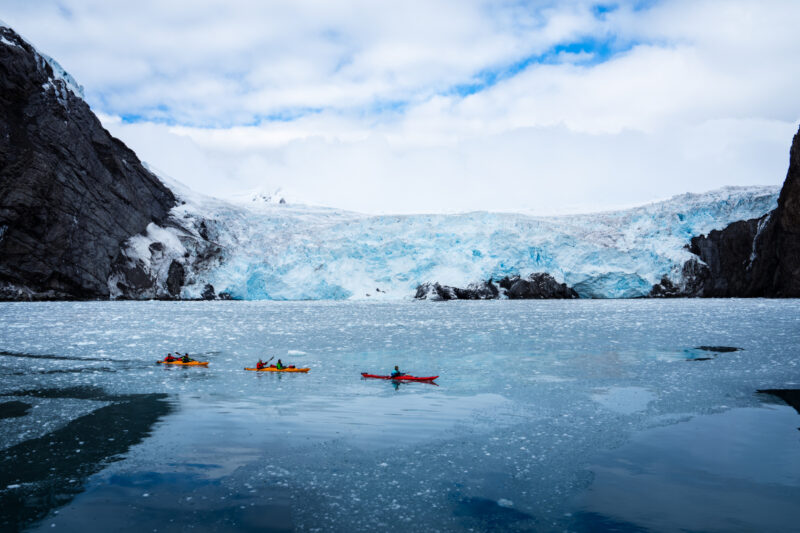 kayaks in Antarctica