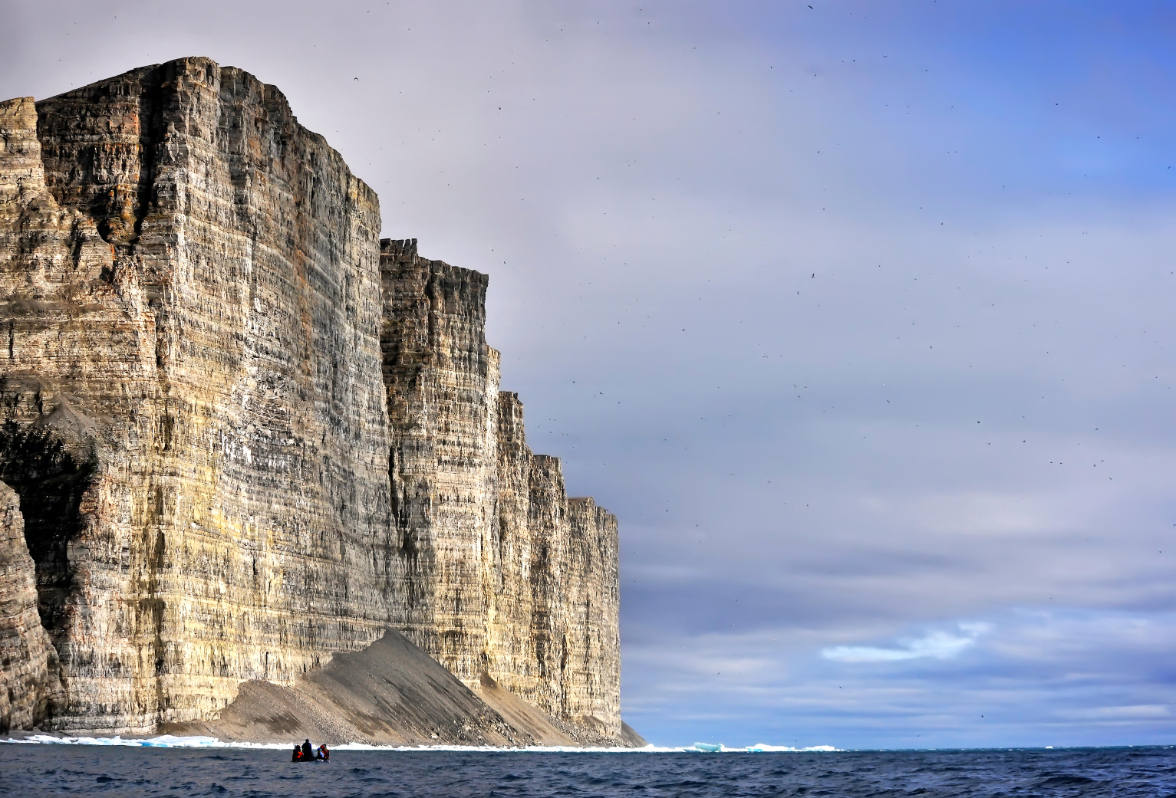 Aurora-Prince-Leopold-Island-Nunavut cliffs in Prince Leopold, Greenland