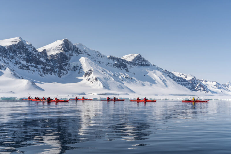 kayaks in Antarctica