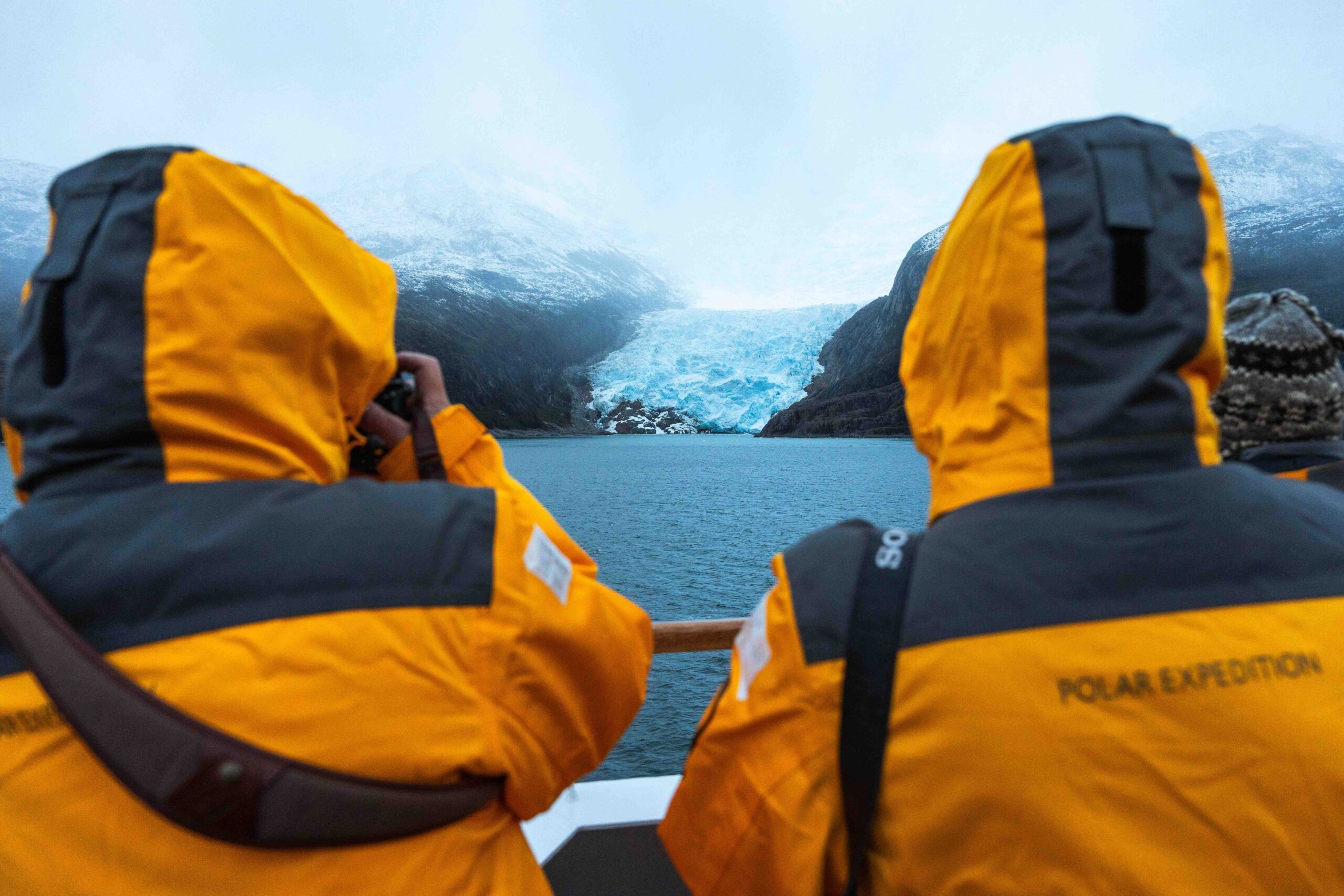 Patagonia-Glacier-Alley.2-Quark Glacier Alley guests watching from ship