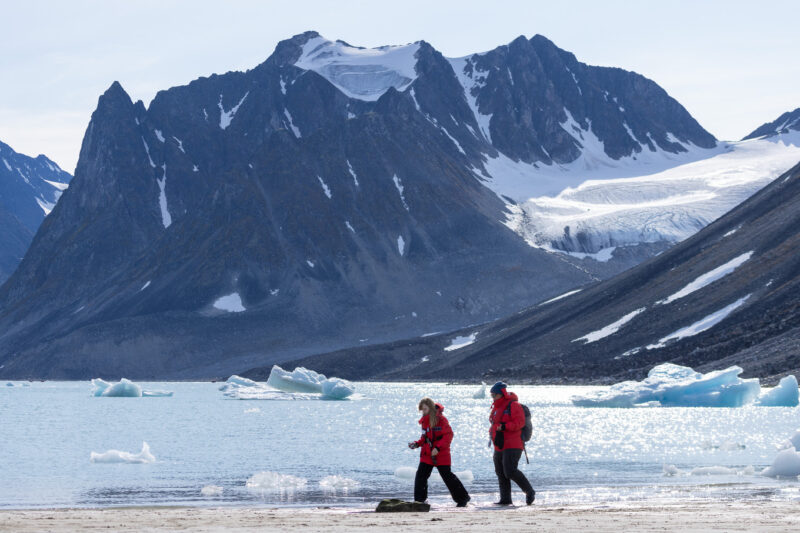 Hikers in Svalbard