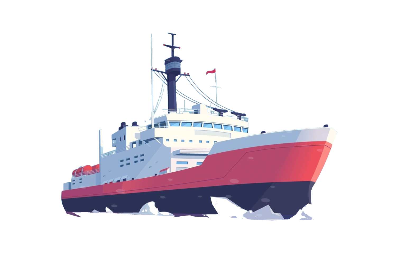 expedition cruise ships illustration