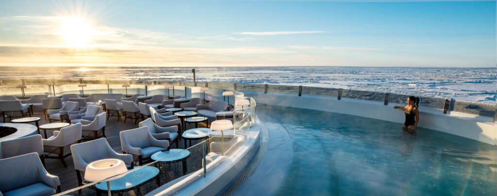 outdoor heated lagoon on Le Commandant Charcot