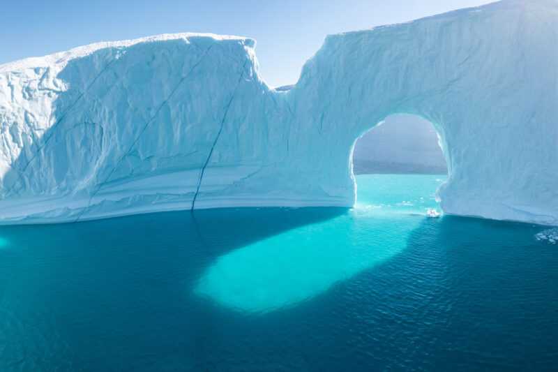 iceberg arch in Greenland