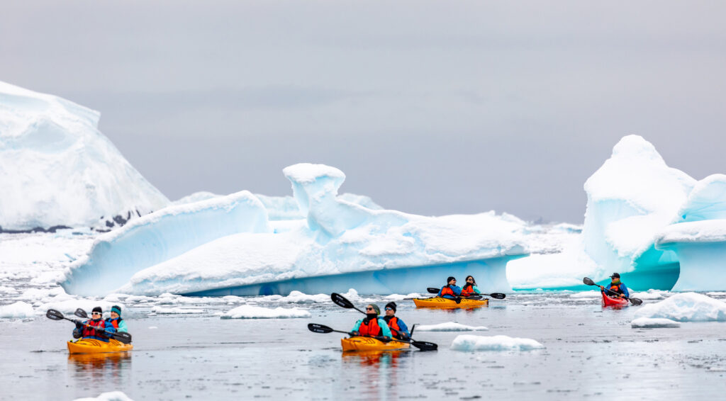 kayaking in Antarctica