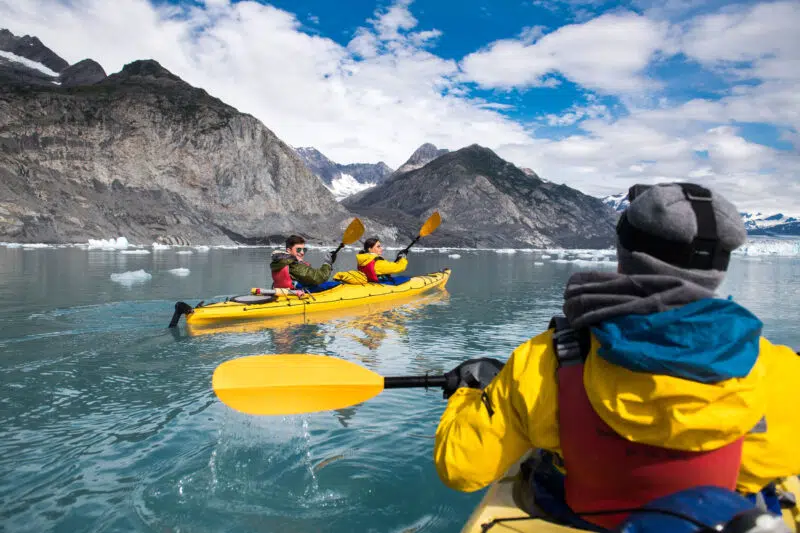 people kayaking in Greenland